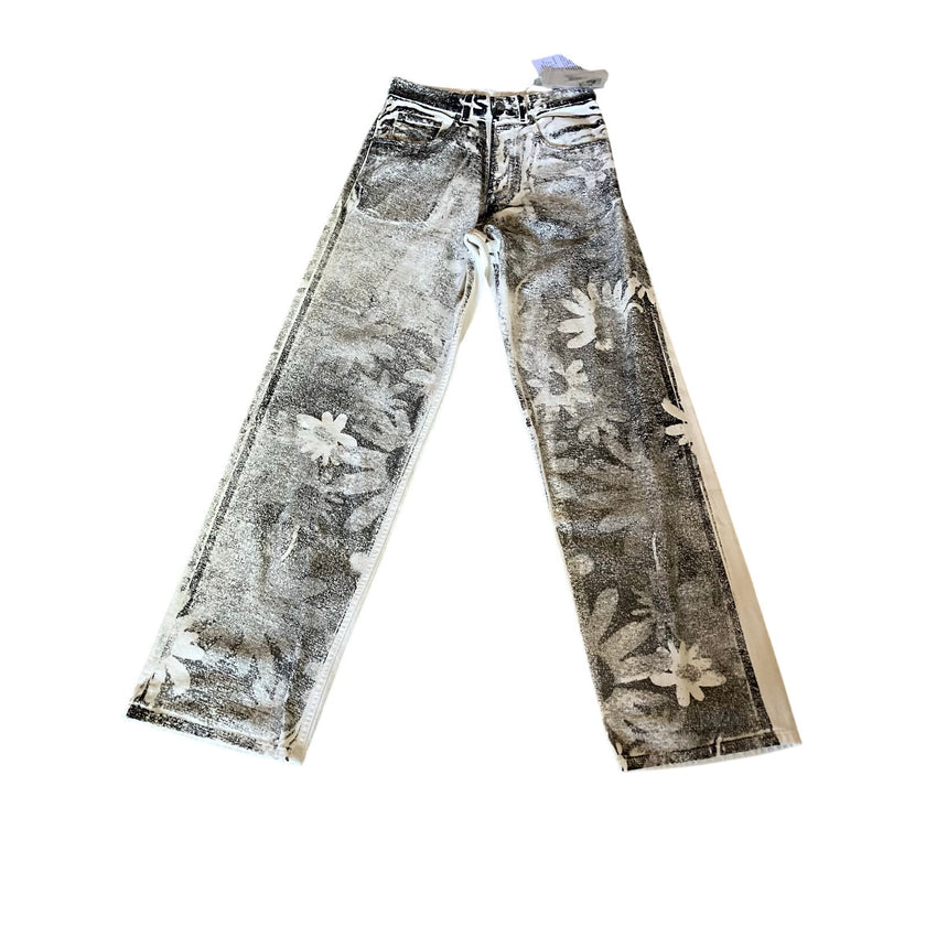 MM6 Maison Margiela Graphic Print Tapered Leg Trousers NWT Size: 26
