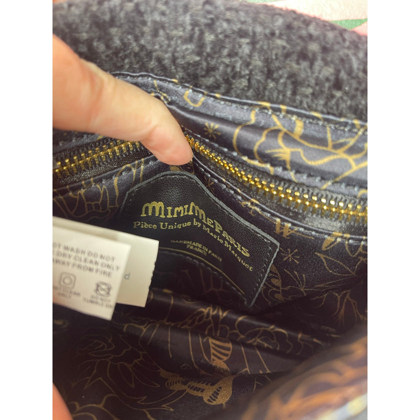 Minime Paris XS Soft Structured Bag, Black Tweed, NWT