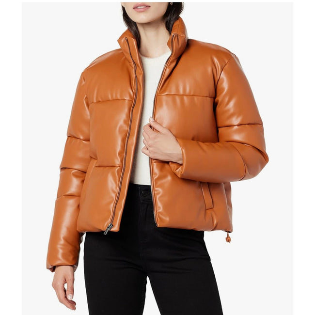 The Drop Priscilla Vegan Leather Puffer NWT