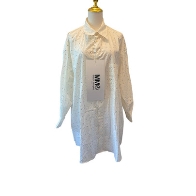 Maison Margiela MM6 Oversized Dot Shirt Dress NWT, Size Small Women’s, XS Mens