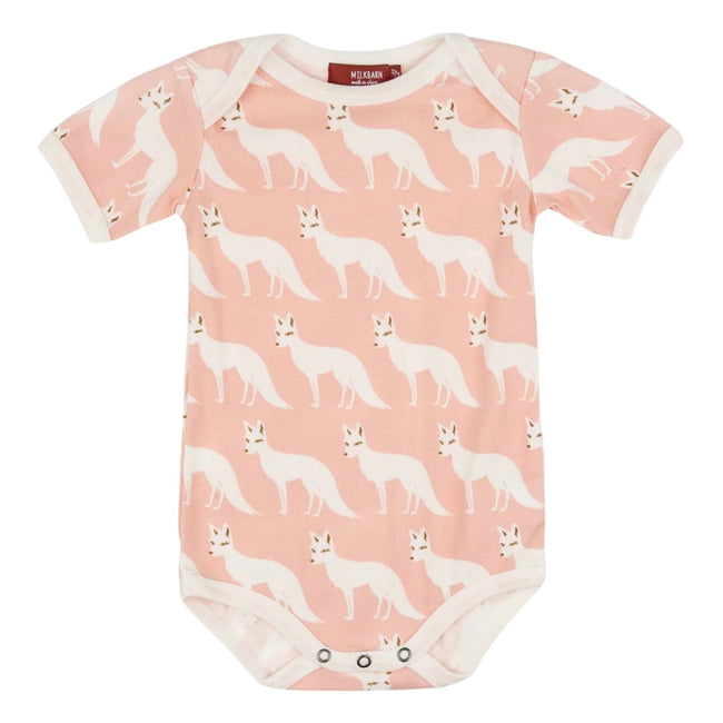 Milkbarn, Organic One Piece, Pink Fox, 12-18 Months, NWT