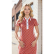 Michael Kors Monogram Polo Dress Red Clay NWOT size XS