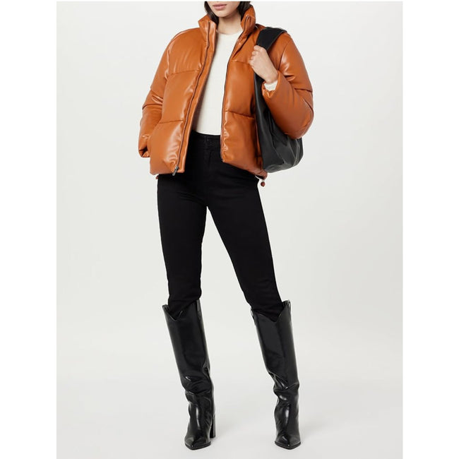 The Drop Priscilla Vegan Leather Puffer NWT