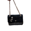 Minime Paris Black/White/Gold Tweed Med Sac