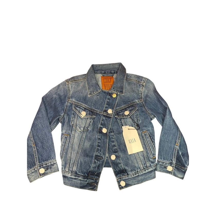 Gap × Cult Gaia Kids Asymmetrical Denim Jacket Size medium kids 8
