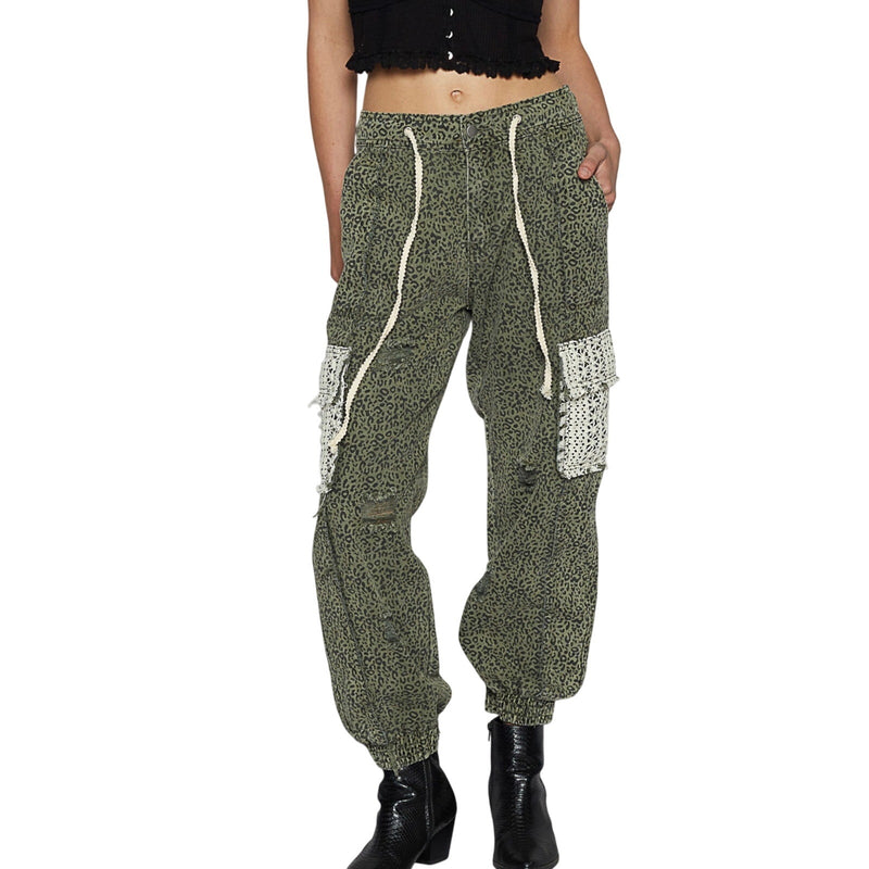 POL Leopard Cargo Pants