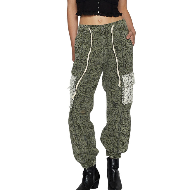 POL Leopard Cargo Pants