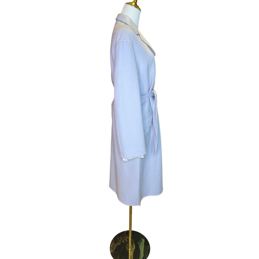 Marni Lilac Wool Cashmere Belted Coat – Made in Italy, Size 42 NWT