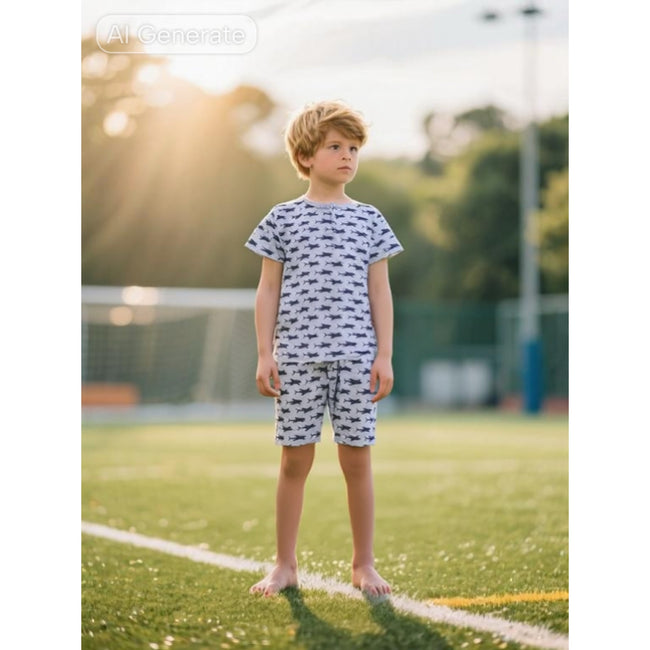 Antebies, Shark Towel Shorts Set