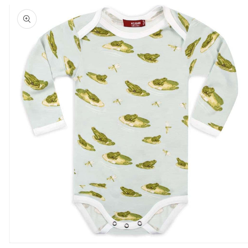 MILKBARN Leapfrog Bamboo Long Sleeve One Piece NWT 6-12 Months