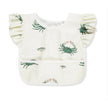 MILKBARN Coastal Crab Ruffle Pocket Bib NWT