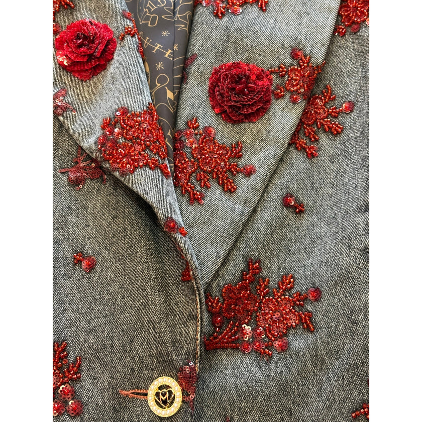 Minime Paris Sequin Embroidered Blazer, NWOT M