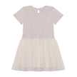 Antebies Contrasting Ecru Tulle Dress