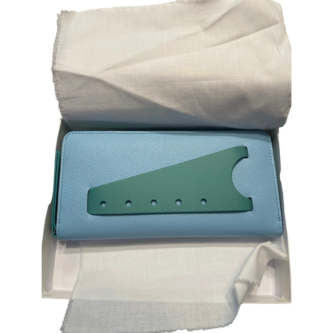 Maison Margiela Snatched Long Wallet, Blue NWT