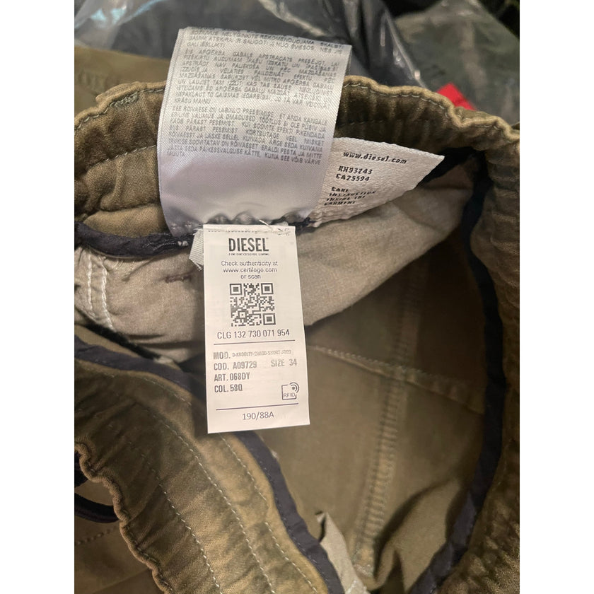 Diesel D-Krooley-Cargo Short Jogg NWT Size 34