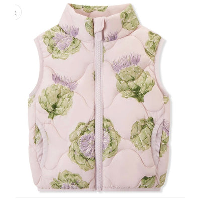 Milkbarn Down Vest Artichoke, NWT, 18-24 Months