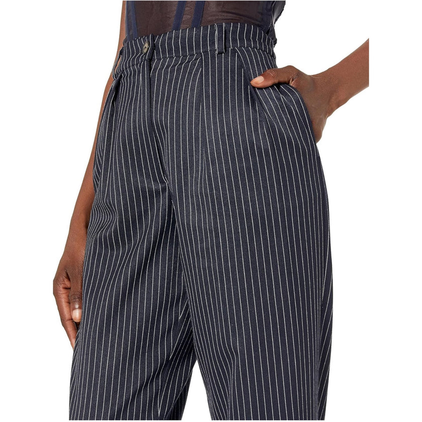 The Drop, Women’s Captain Sky Stripped Suiting Pants, NWT Large