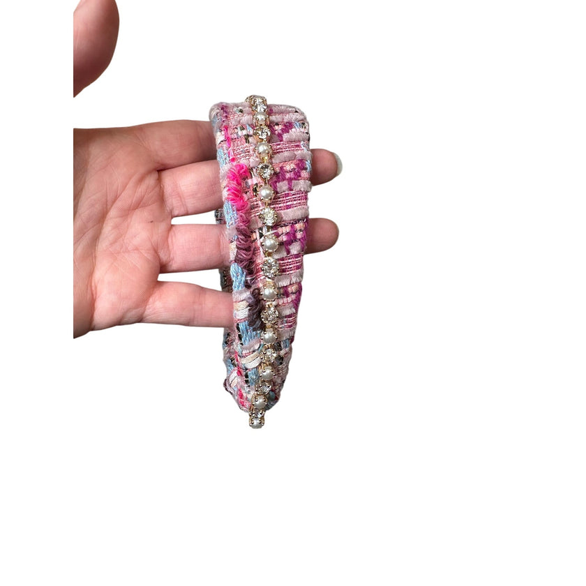 Minime Paris Handmade Headband 3 Rows Pink