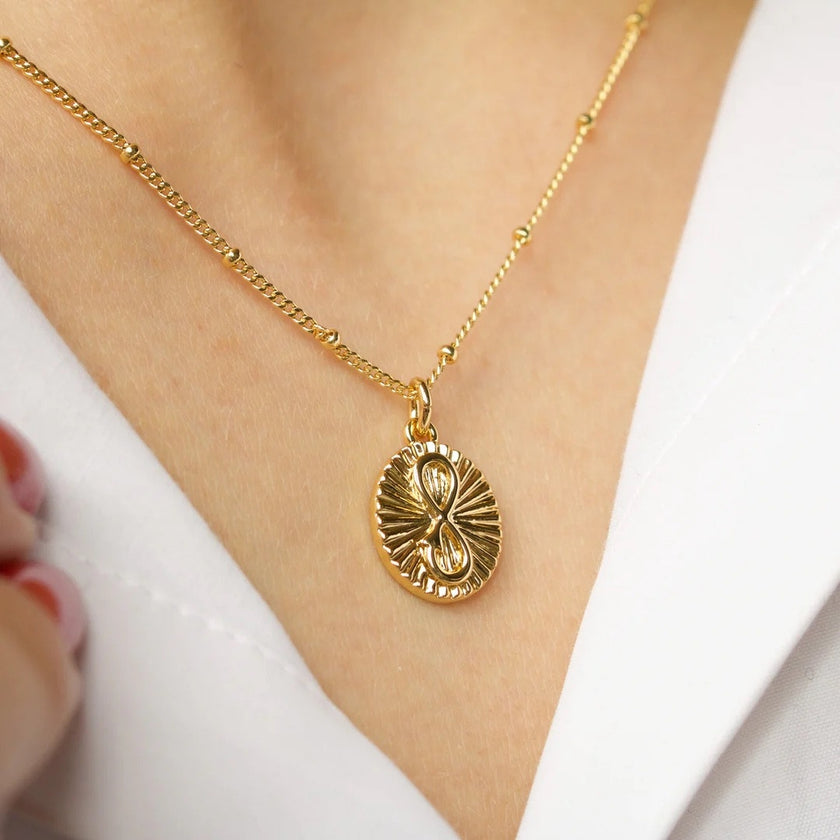 With Love Darling, Infinity Medallion Necklace, NWT