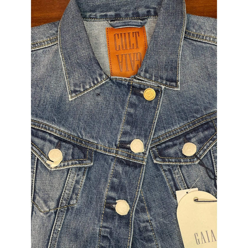 Gap × Cult Gaia Kids Asymmetrical Denim Jacket Size Small 6/7 kids