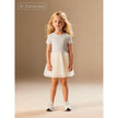 Antebies Contrasting Ecru Tulle Dress
