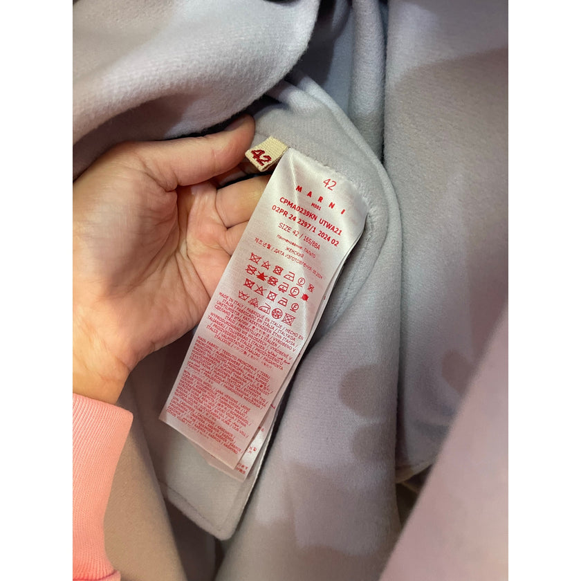 Marni Lilac Wool Cashmere Belted Coat – Made in Italy, Size 42 NWT