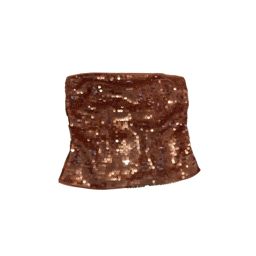 Susana Monaco sheer sequin tube top, size XS, photo 2