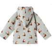 MILKBARN Fox and Dragonfly Reversible Waffle Knit Hooded Jacket NWT 2T/3T