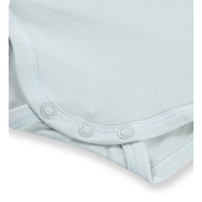 MILKBARN 12-18 Months Slate Blue Stretch Crossover Long Sleeve One Piece