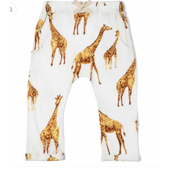 Milkbarn, Bamboo Jogger Orange Giraffe, NWT, 3-6 months