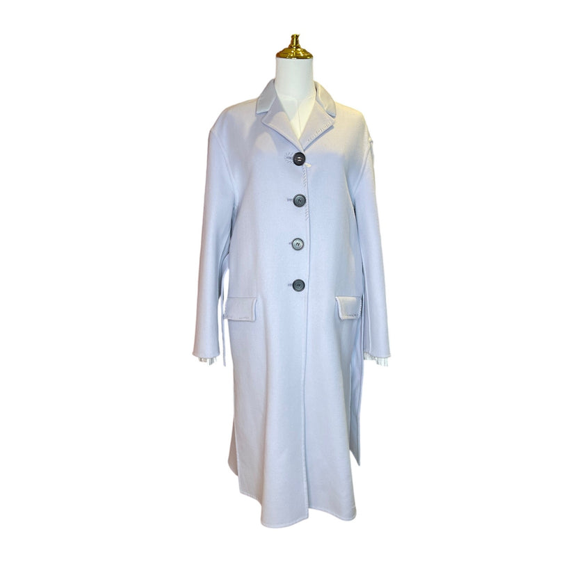 Marni Lilac Wool Cashmere Belted Coat – Made in Italy, Size 38 NWT