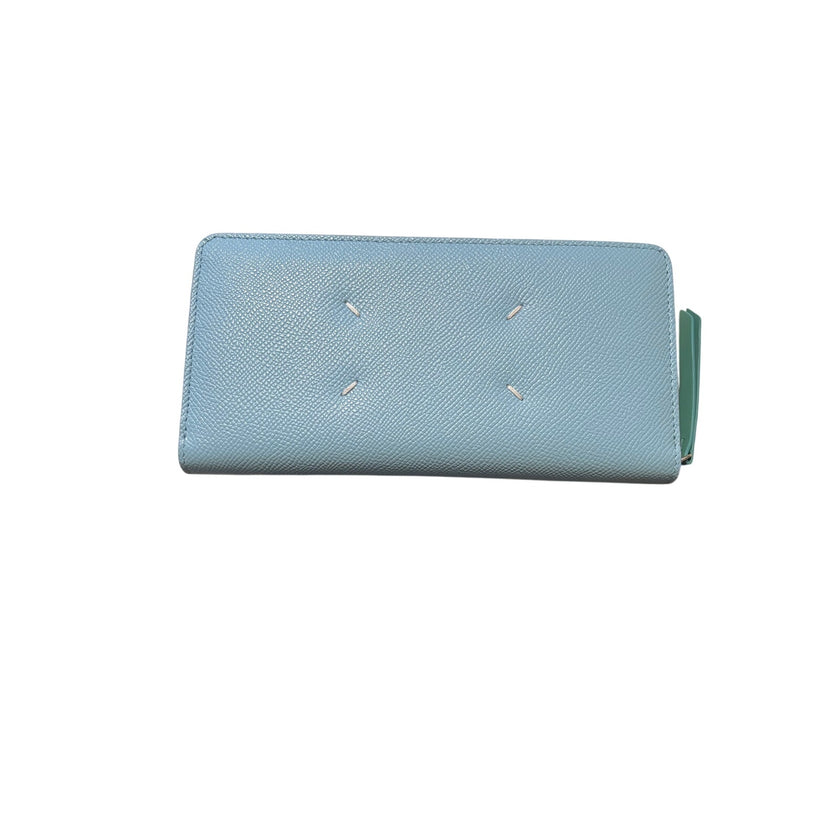 Maison Margiela Snatched Long Wallet, Blue NWT