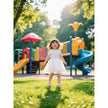 Antebies Contrasting Ecru Tulle Dress