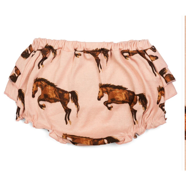 MILKBARN Horse Organic Cotton Ruffle Bloomer NWT 12-18 Months