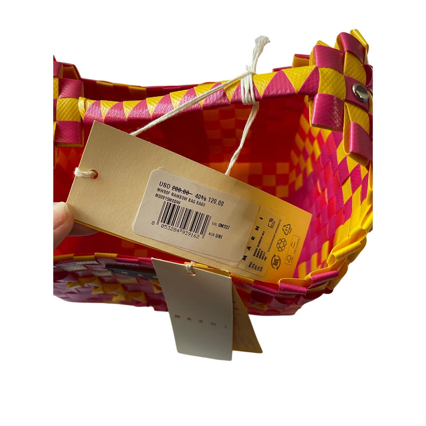 Marni Kids Two Tone Woven Tote Bag NWT