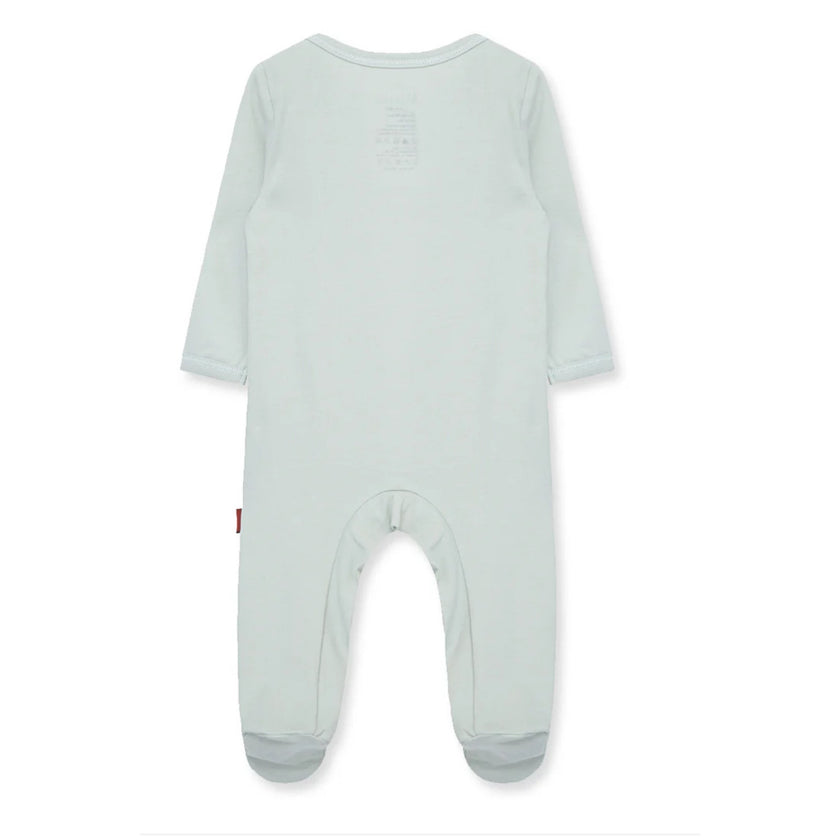 MILKBARN 6-12 Months Slate Blue Stretch Footed Romper NWT