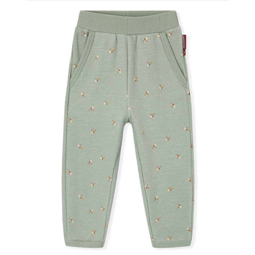 MILKBARN 3-4T Dragonfly Waffle Knit Sweatpants NWT
