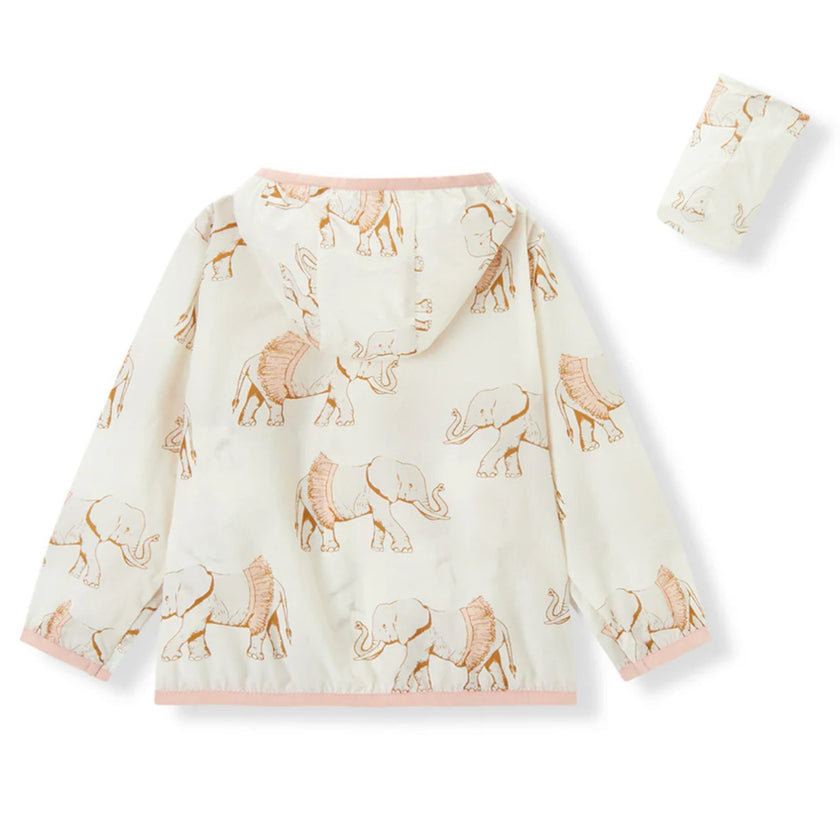 MILKBARN 18-24 months Tutu Elephant Hooded Sun Shield Windbreaker Jacket NWT