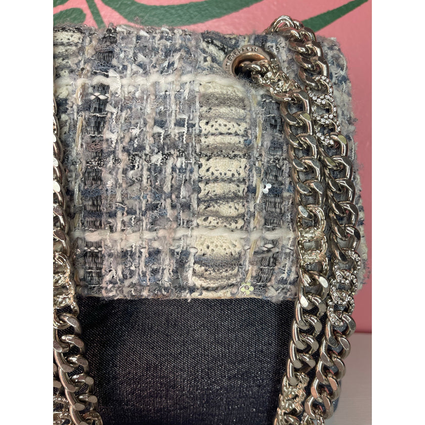 Minime Paris Tweed and Denim Medium Sac NWOT