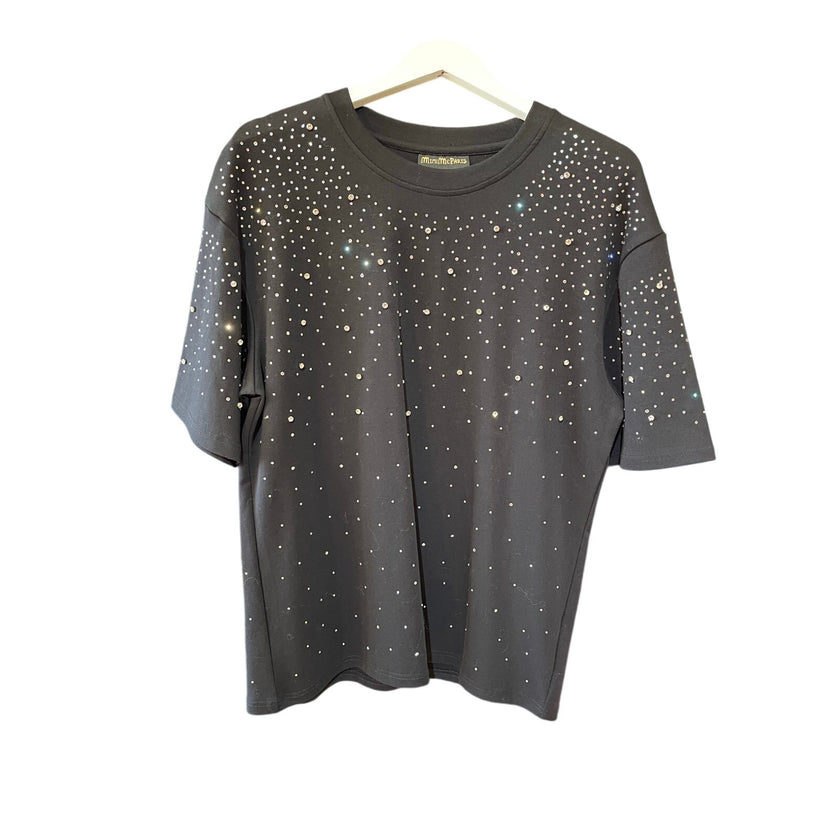 Minime Paris Sparkle Oversized T-Shirt NWOT Size M