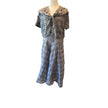 Maison Margiela Plaid/Velvet Midi Dress, Size 40 NWT
