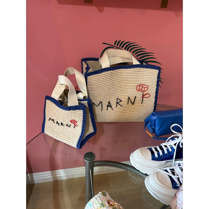 Marni, Mending Woven Faux Raffia Tote, Small