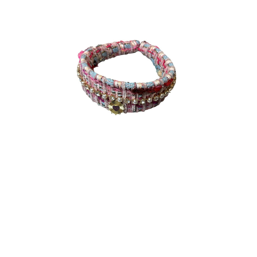 Minime Paris Handmade Headband 3 Rows Pink
