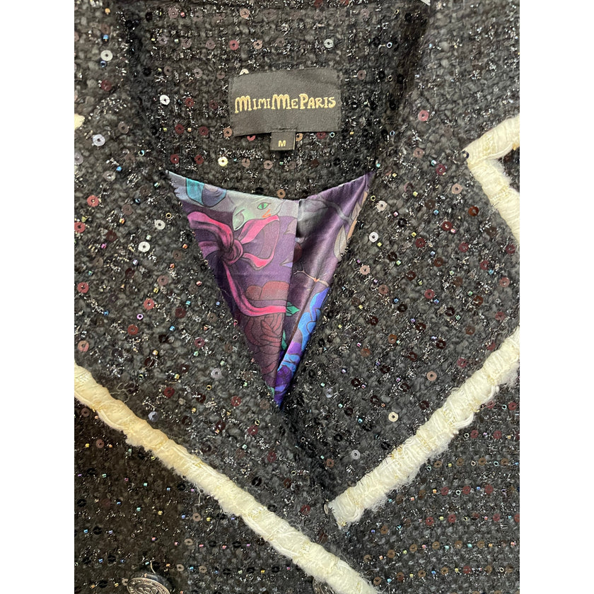 Minime Paris Betty Boop Tweed Long Coat. NWOT Size Med