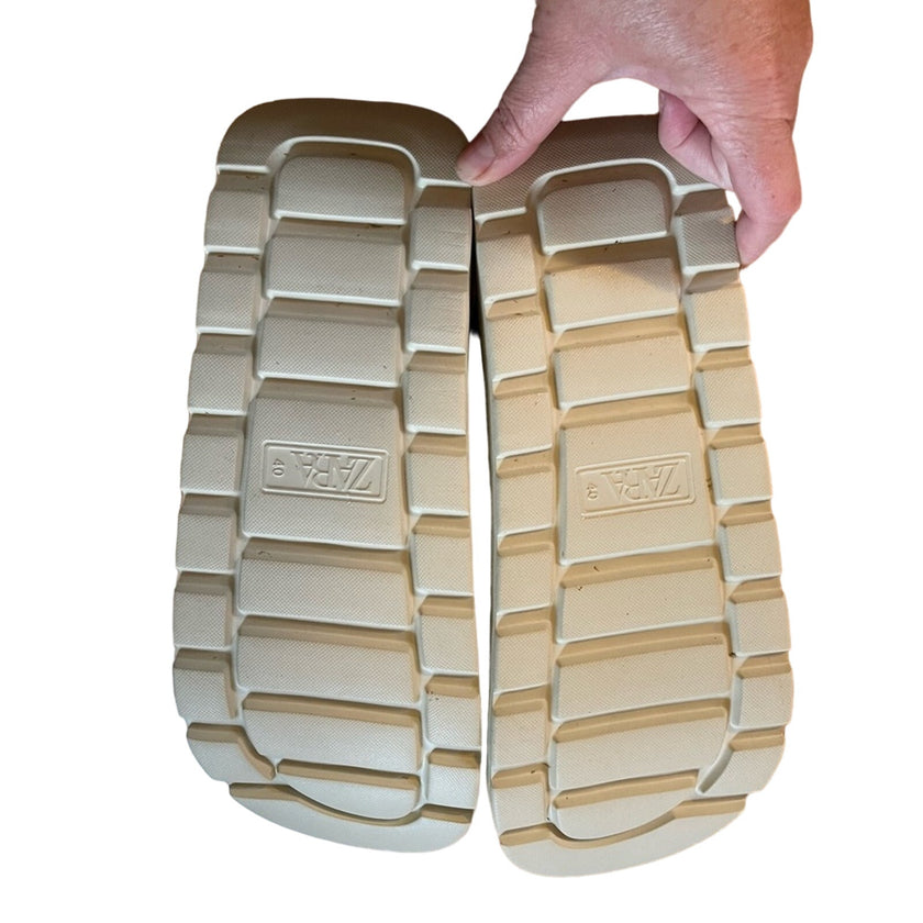 Zara Ivory Foam Sandals Size 40