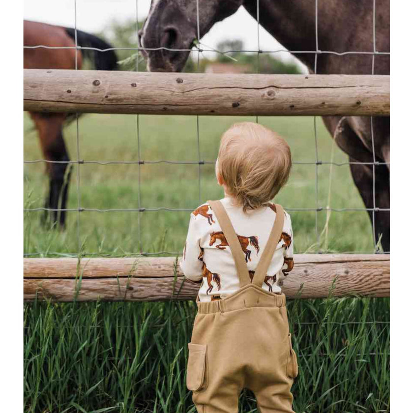 MILKBARN Rust Denim Classic Overall 12-18 months NWT
