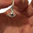 With Love Darling, Sparkly Eye Hoop Earring, NWT, Silver