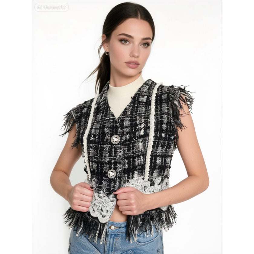 Minime Paris, Tweed Vest Top