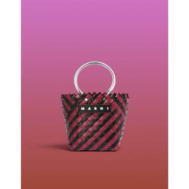 Marni Market, Taha Bag, Black and Burgundy