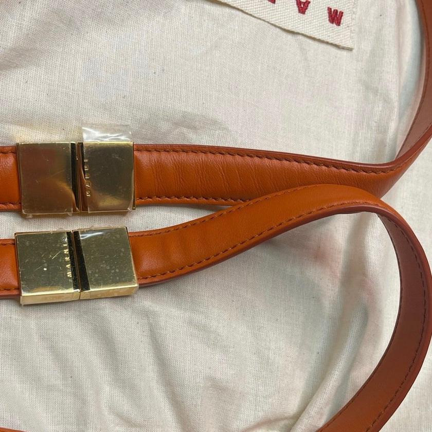 Marni Small Prisma Shoulder Bag Orange NWT